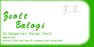 zsolt balogi business card